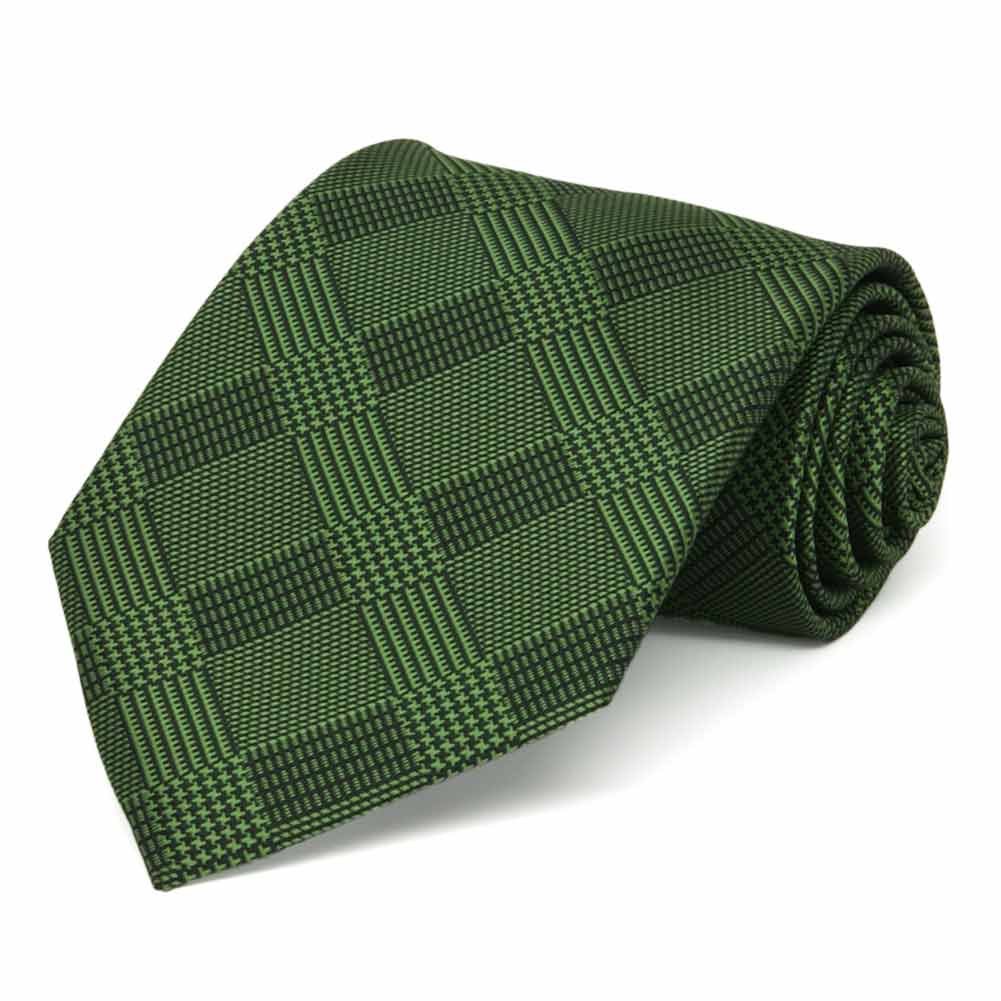 Dark Green Glen Plaid Tie | Shop at TieMart – TieMart, Inc.