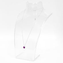 Load image into Gallery viewer, Dark Orchid Round Crystal Necklace