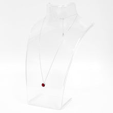 Load image into Gallery viewer, Dark Red Round Crystal Necklace