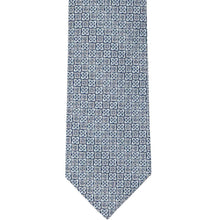 Load image into Gallery viewer, Front view of a dusty blue floral square pattern tie