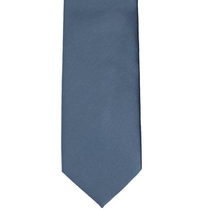 Dusty blue necktie front view