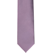 Load image into Gallery viewer, Front bottom view of a dusty lilac slim tie