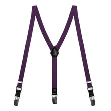 Load image into Gallery viewer, Eggplant Purple Skinny Suspenders
