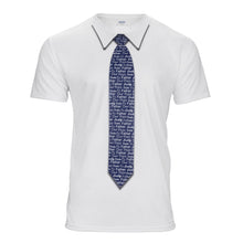 Load image into Gallery viewer, White t-shirt with father names necktie printed