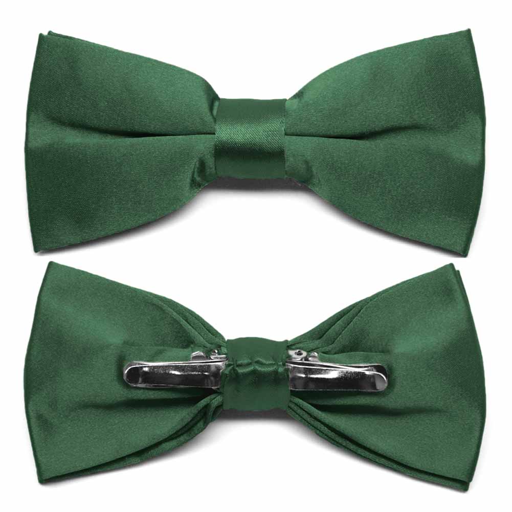 Forest Green Clip-On Bow Tie | Shop at TieMart – TieMart, Inc