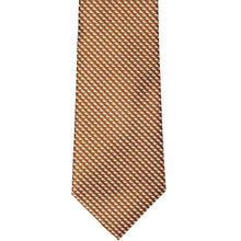 Load image into Gallery viewer, Front bottom view of a burnt orange tie with small diagonal stripes