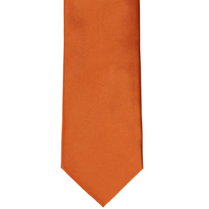 Burnt orange solid tie, front view