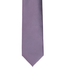 Load image into Gallery viewer, Front bottom view of a victorian lilac slim tie