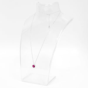 Fuchsia Round Crystal Necklace