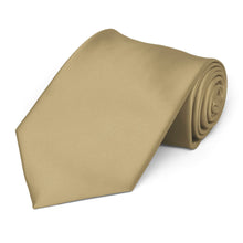Load image into Gallery viewer, Golden Champagne Premium Solid Color Necktie