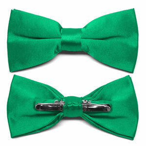 Green Clip-On Bow Tie