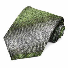 Load image into Gallery viewer, Wasabi and Gray Jensen Floral Necktie