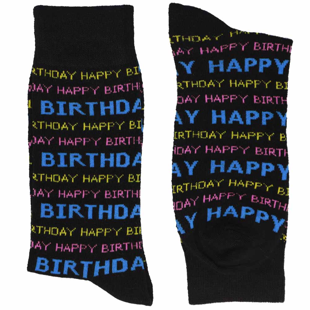 Men's Happy Birthday Socks TieMart Men's Happy Birthday Socks TieMart