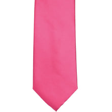 Load image into Gallery viewer, Front bottom view hot pink solid tie