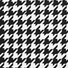 Load image into Gallery viewer, Closeup of a black and white houndstooth pattern pre-tied zipper tie.