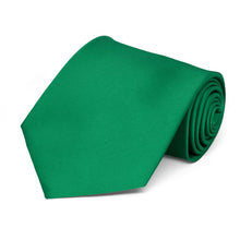 Load image into Gallery viewer, Kelly Green Extra Long Solid Color Necktie