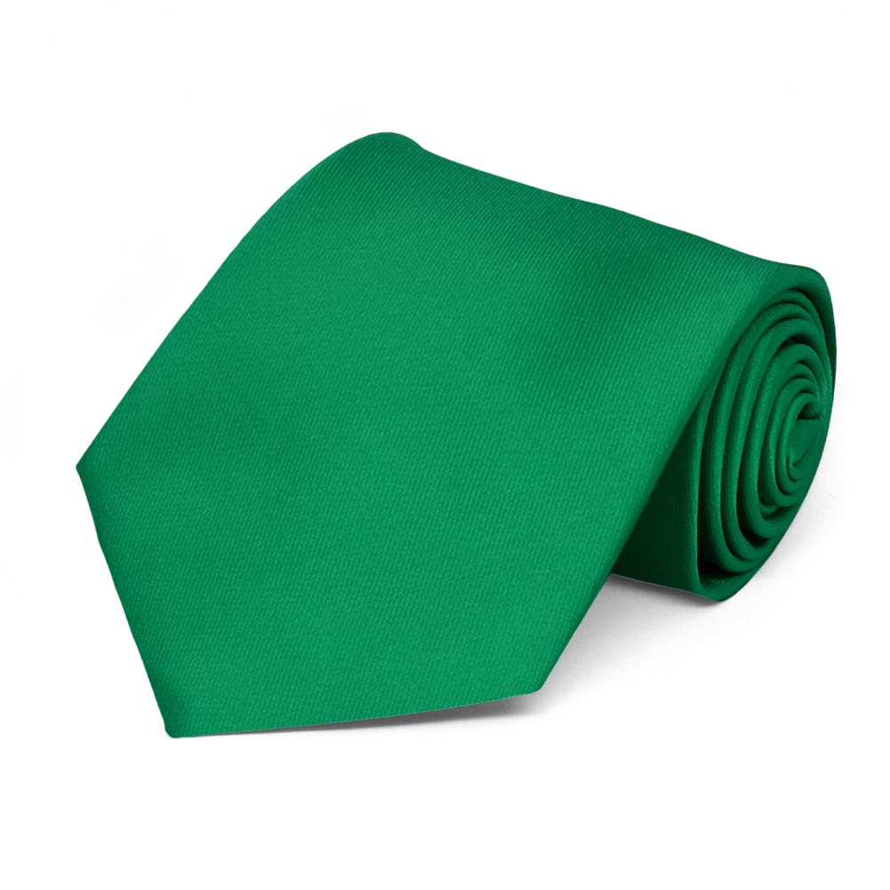 Kelly Green Solid Color Necktie | Shop at TieMart – TieMart, Inc.