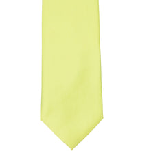 Load image into Gallery viewer, The front of a lemon lime solid tie, laid out flat
