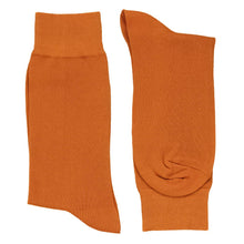 Load image into Gallery viewer, Pair of men&#39;s burnt orange socks