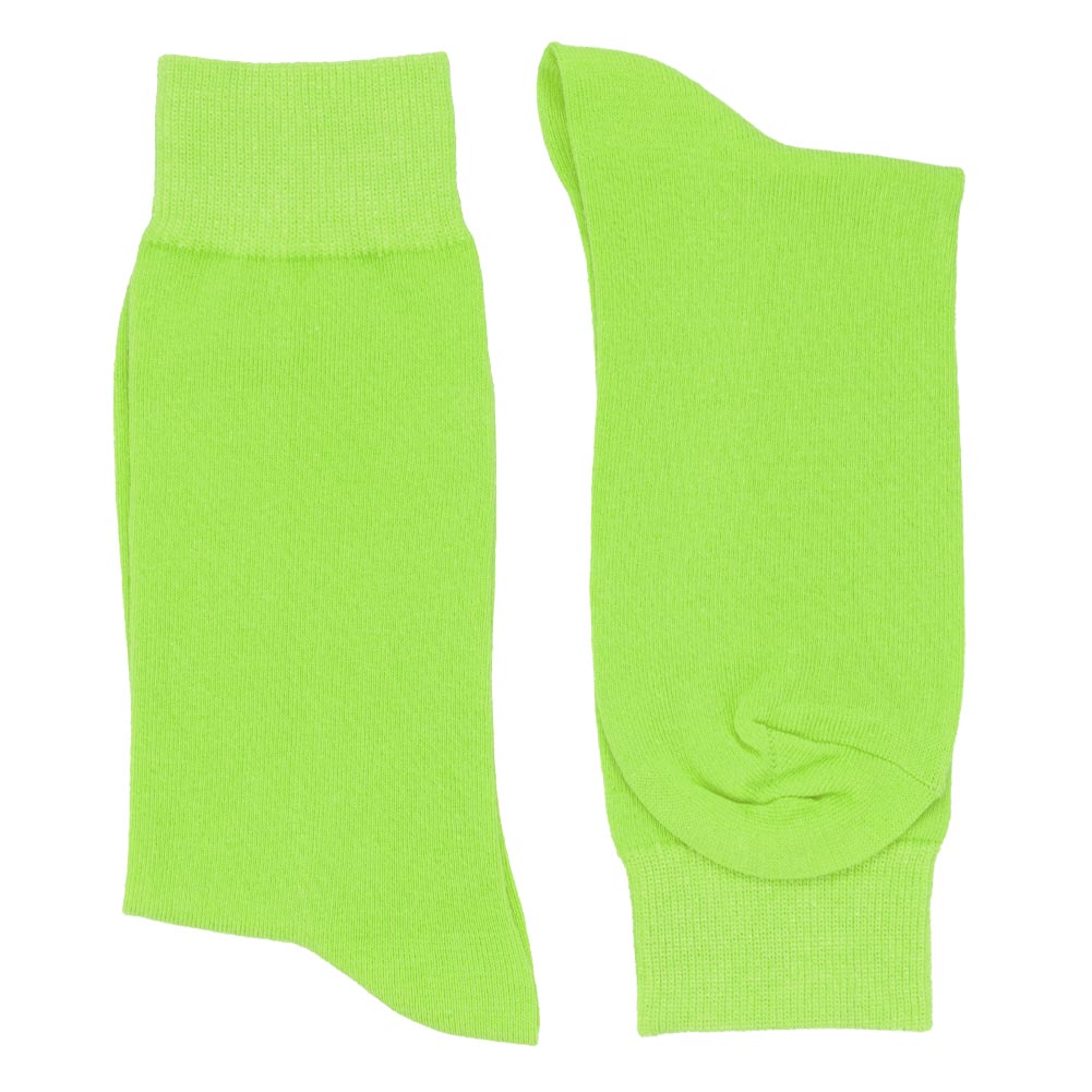 Men's Hot Lime Green Socks TieMart Men's Hot Lime Green Socks TieMart