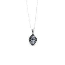 Load image into Gallery viewer, Graphite Gray Rhombus Shaped Crystal Necklace