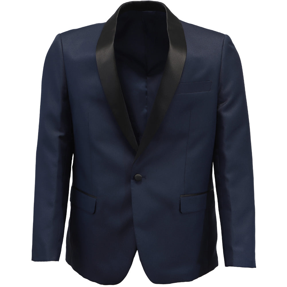 Midnight Blue Dinner Jacket TieMart Midnight Blue Dinner Jacket TieMart