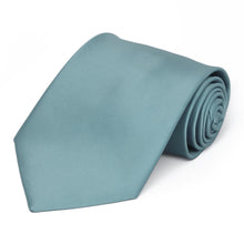 Load image into Gallery viewer, Mystic Blue Premium Solid Color Necktie