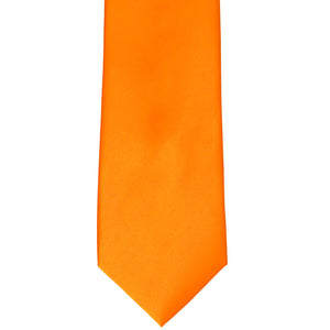 Front view solid orange tie for staff uniforms