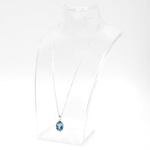 Load image into Gallery viewer, Pale Blue Oval Shaped Crystal Necklace