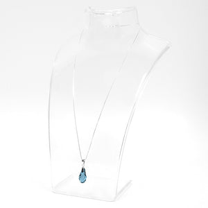 Pale Blue Briolette Crystal Necklace