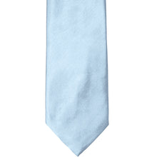 Load image into Gallery viewer, The front of a pale blue solid tie, laid out flat