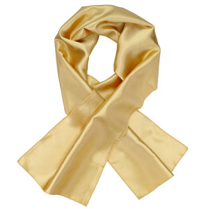 Pale gold scarf, crossed over itself