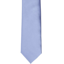 Load image into Gallery viewer, The front of a periwinkle slim tie, laid out flat