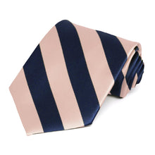 Load image into Gallery viewer, Petal and Navy Blue Striped Tie