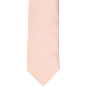 Front view of a petal pink necktie