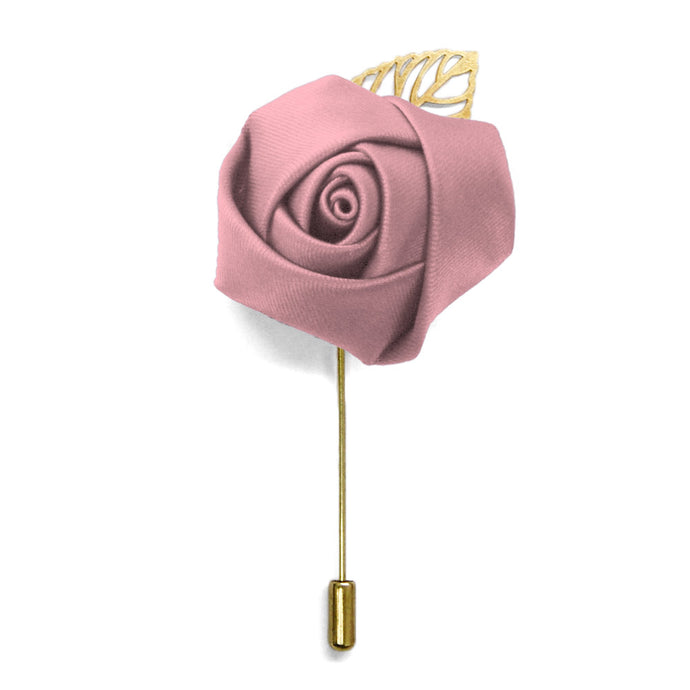 Pink Champagne Premium Flower Lapel Pin