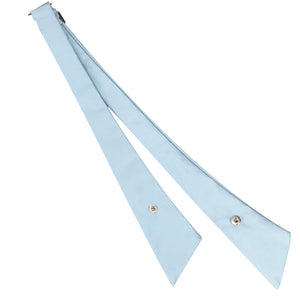 Unbuttoned powder blue crossover tie