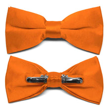 Load image into Gallery viewer, Pumpkin Orange Clip-On Bow Tie