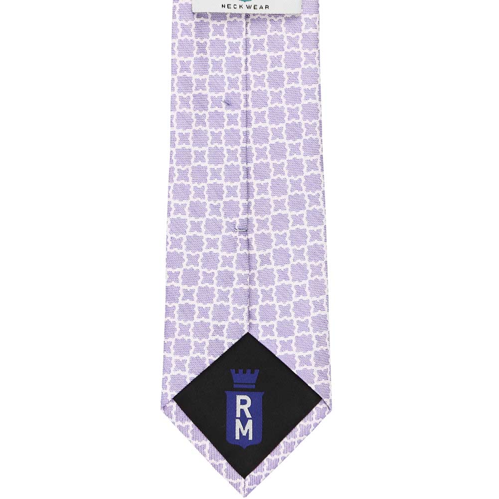 Purple Moroccan Trellis Cotton/Silk Narrow Necktie, 3 Width