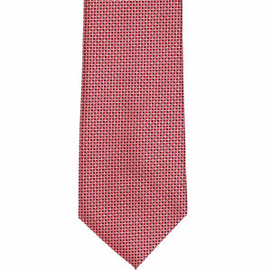 Red circle pattern necktie, flat front view