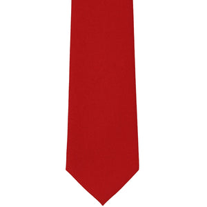 Front view red matte necktie