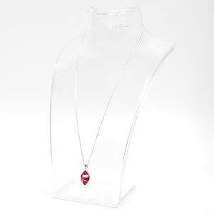 Red Rhombus Shaped Crystal Necklace