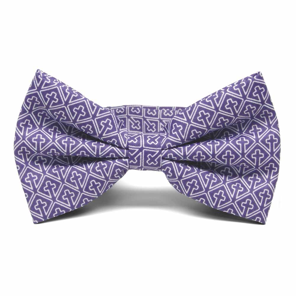 Religious Cross Print Bow Tie Shop at TieMart TieMart, Inc.
