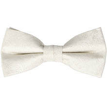 Load image into Gallery viewer, Ivory floral bow tie for ring bearer
