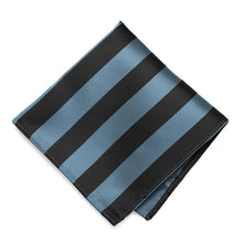 Load image into Gallery viewer, Serene and Black Striped Pocket Square