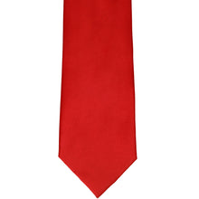 Load image into Gallery viewer, The front view of a solid red tie for staff and ground uniforms
