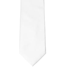 Load image into Gallery viewer, Front bottom view of a white solid staff tie