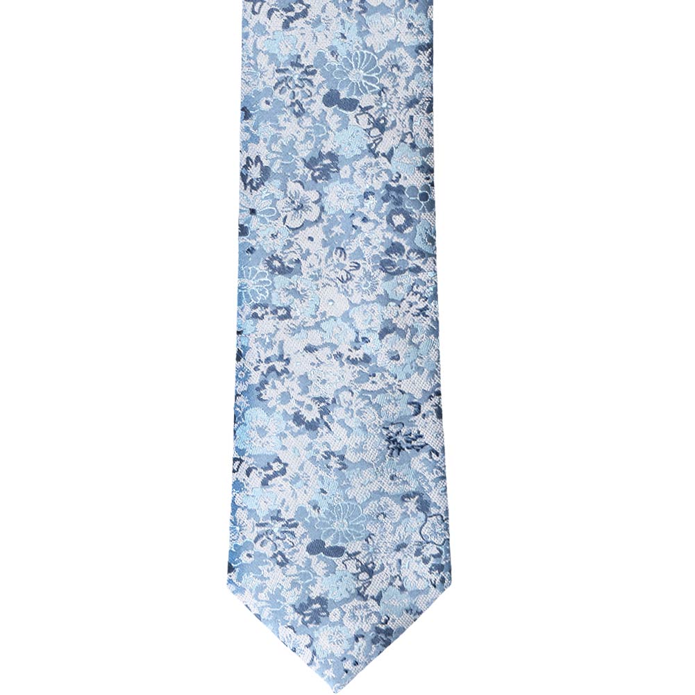 blue floral ties