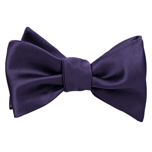 Tied lapis purple self-tie bow tie