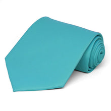 Load image into Gallery viewer, Turquoise Extra Long Solid Color Necktie